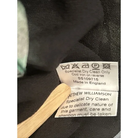 Matthew Williamson 100% Silk Print Dress Lace Up Front Belted Sleeveless 10 - Picture 11 of 12